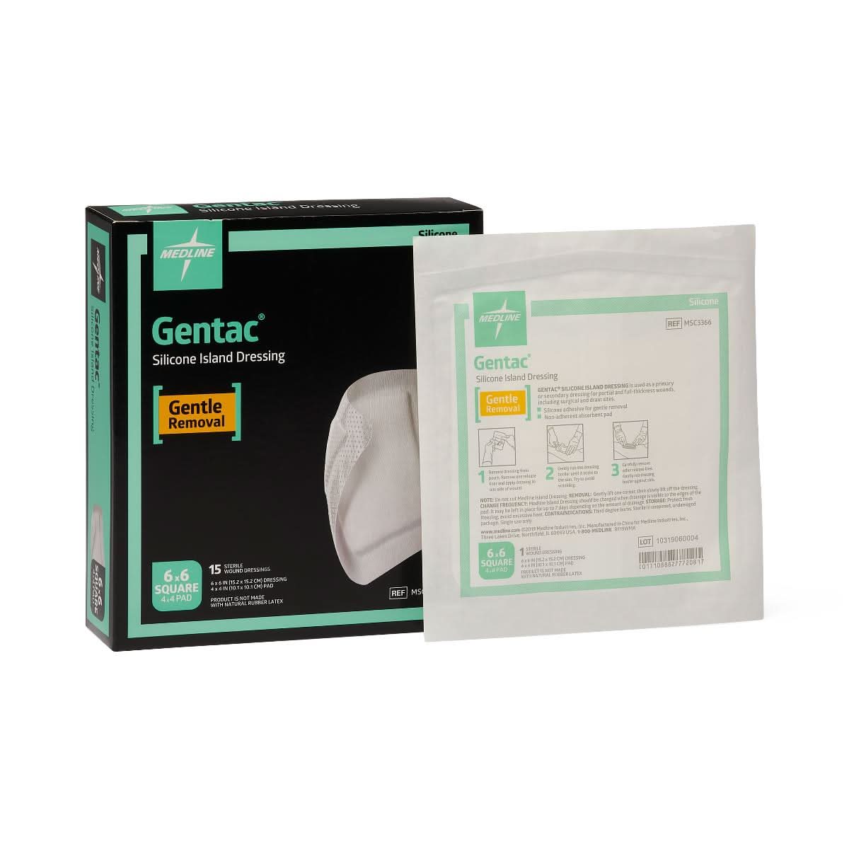 Medline Sterile Gentle Border Gauze Pads