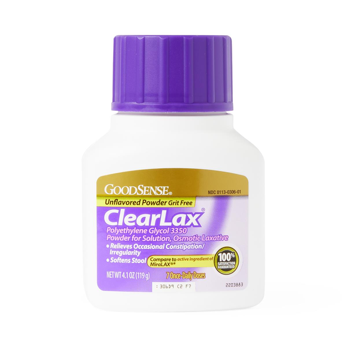 Medline GoodSense ClearLax Polyethylene Glycol Laxative Powder