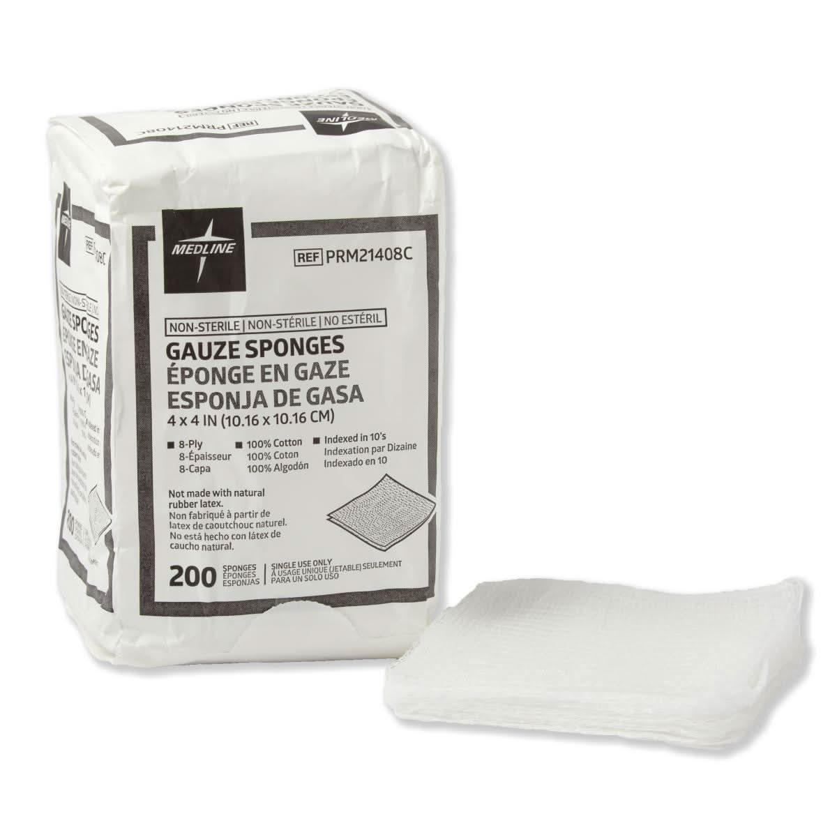 Medline Caring Woven Non-Sterile Gauze Sponges