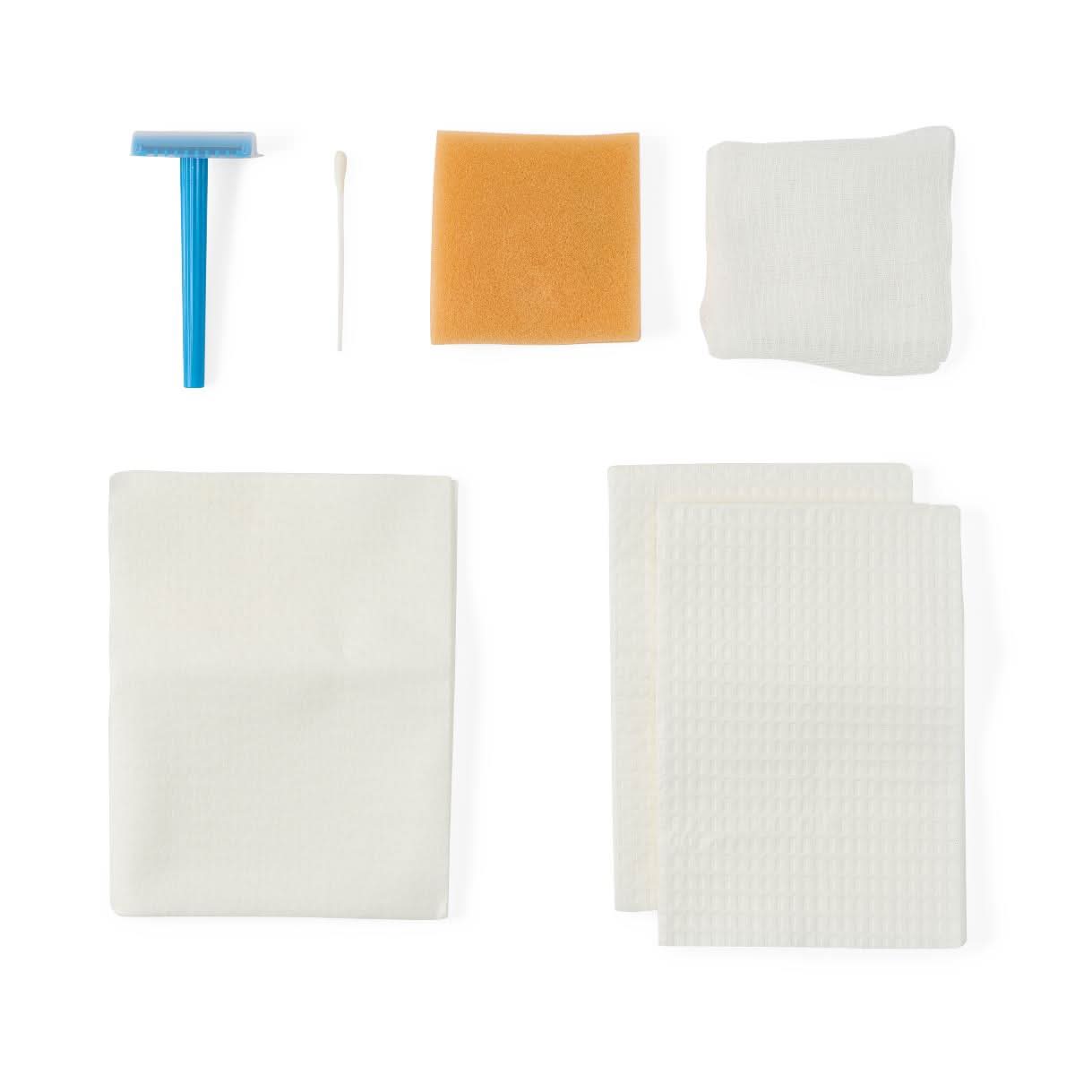 Medline Dual-Compartment Shave Prep Trays