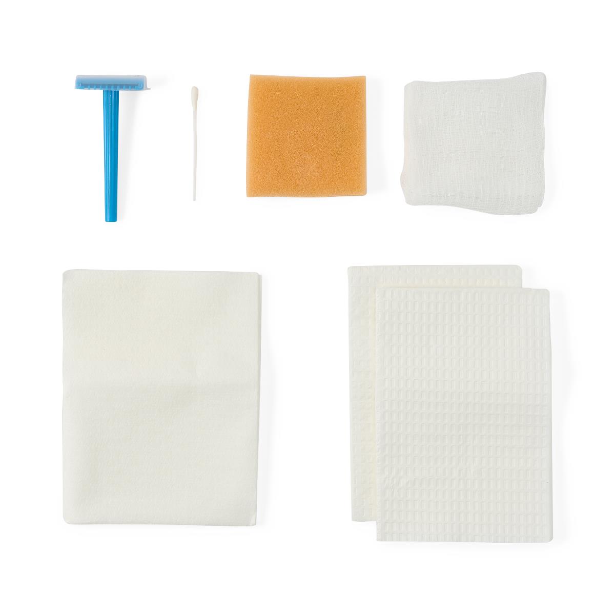 Medline Dual-Compartment Shave Prep Trays