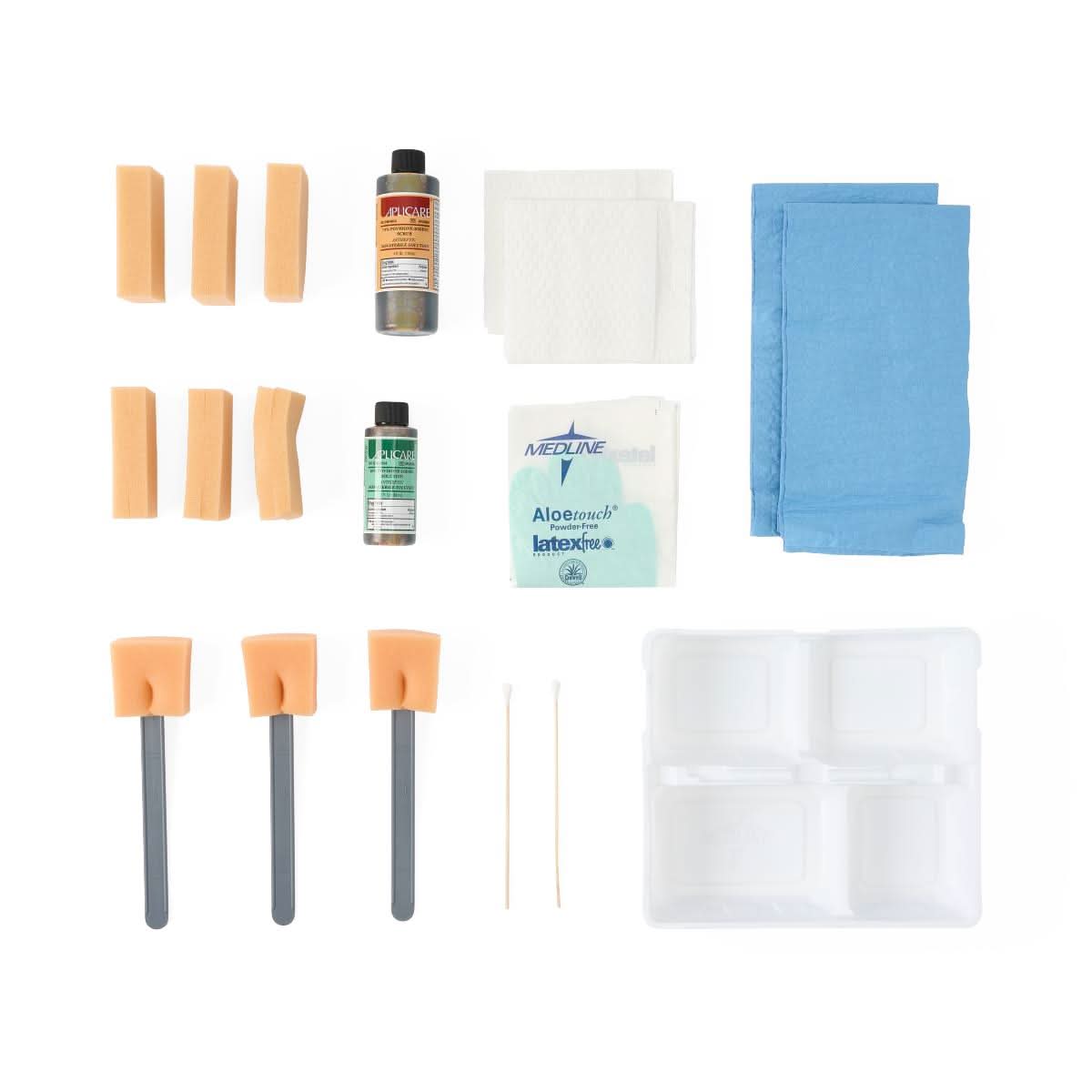 Medline Wet Skin Scrub Trays