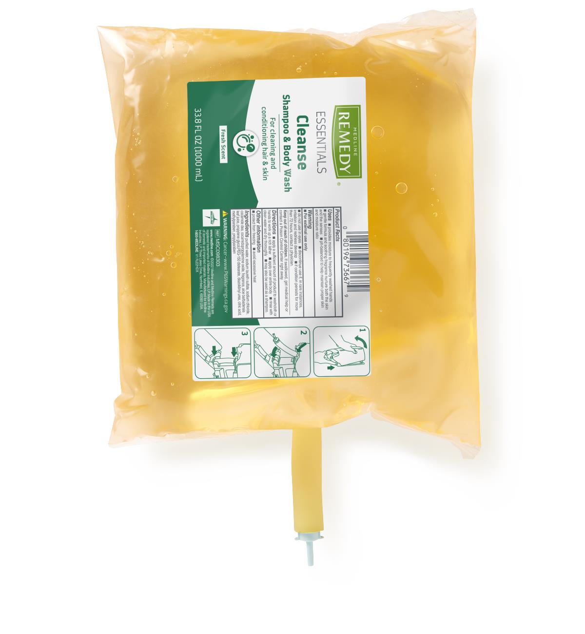 Medline Remedy Essentials Shampoo and Body Wash