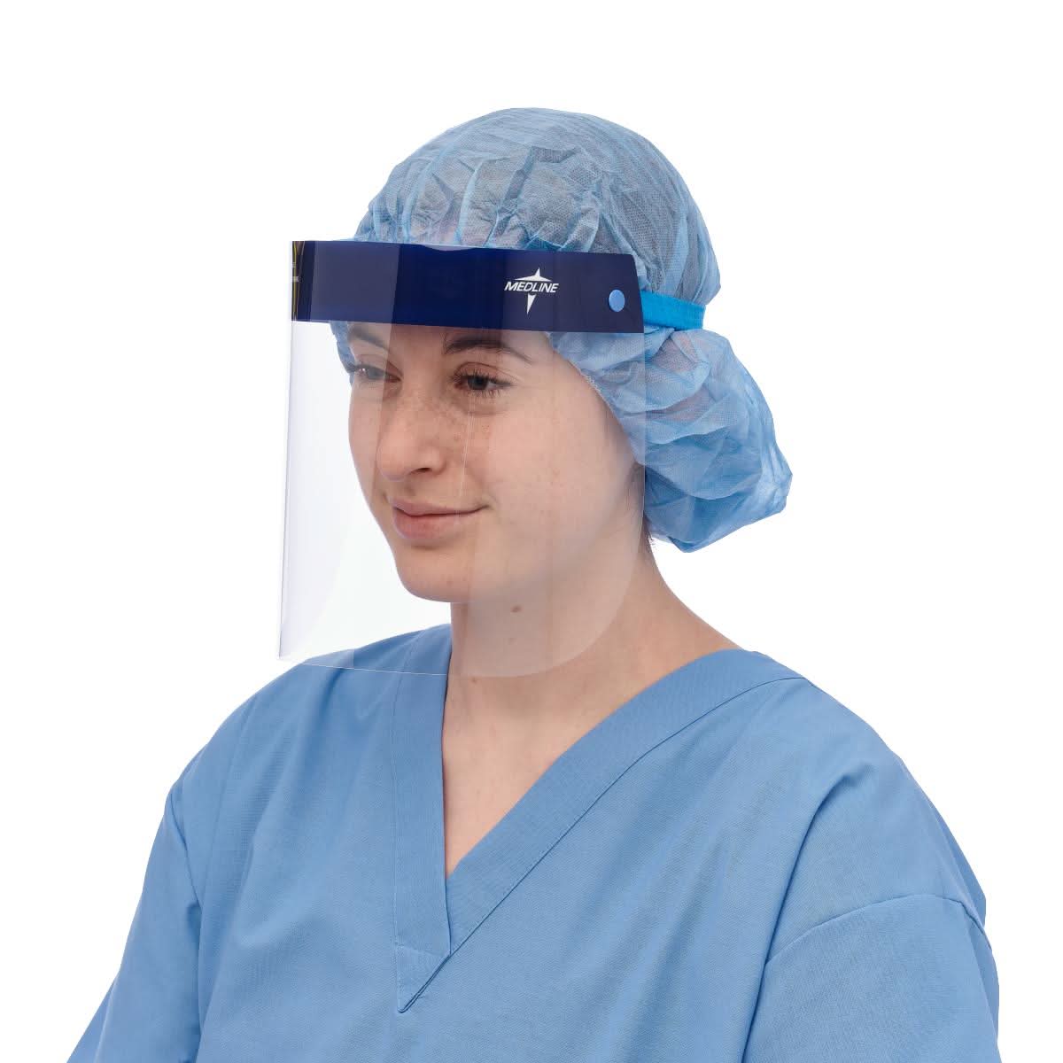 Medline Face Shields with Foam Top&Elastic Band