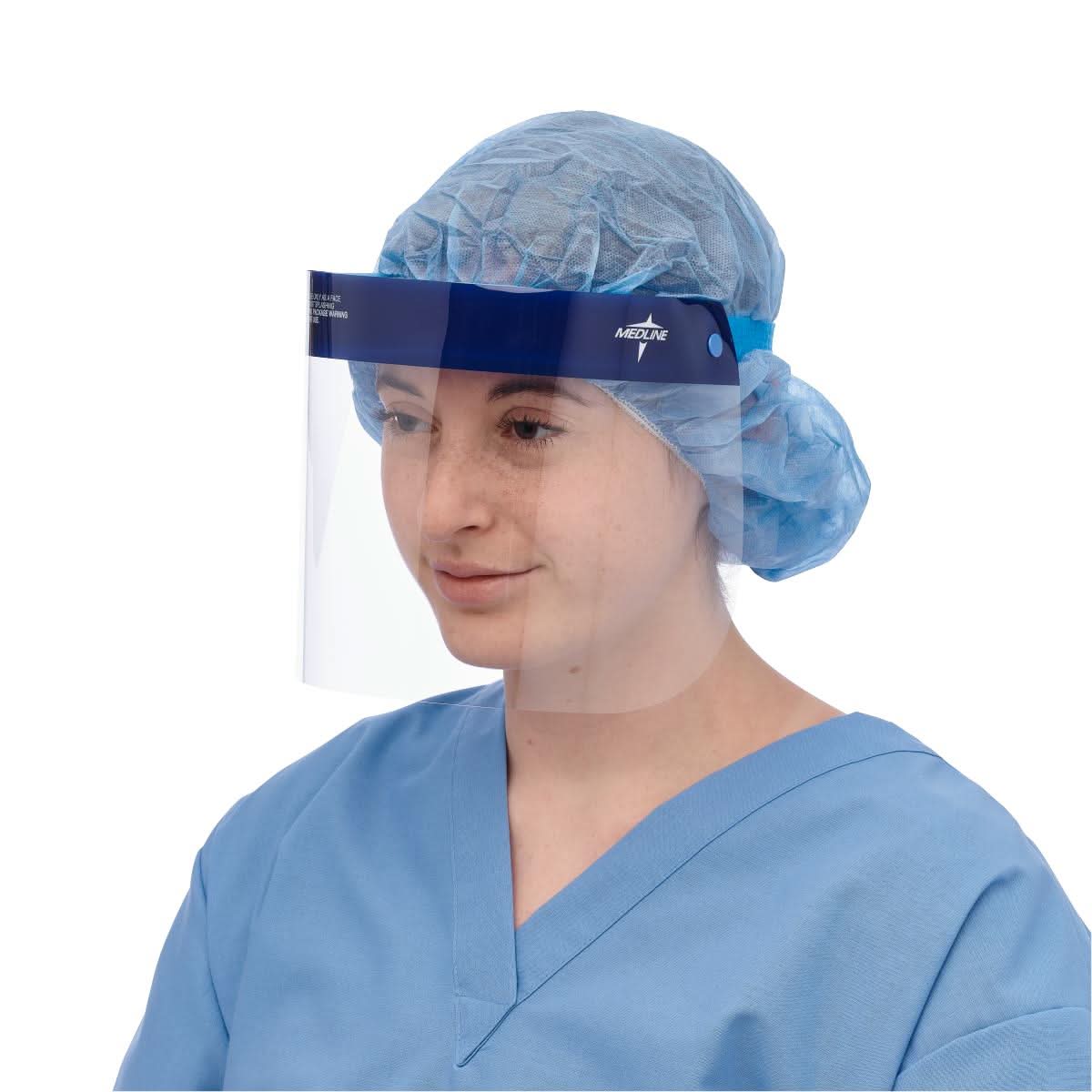 Medline Face Shields with Foam Top&Elastic Band