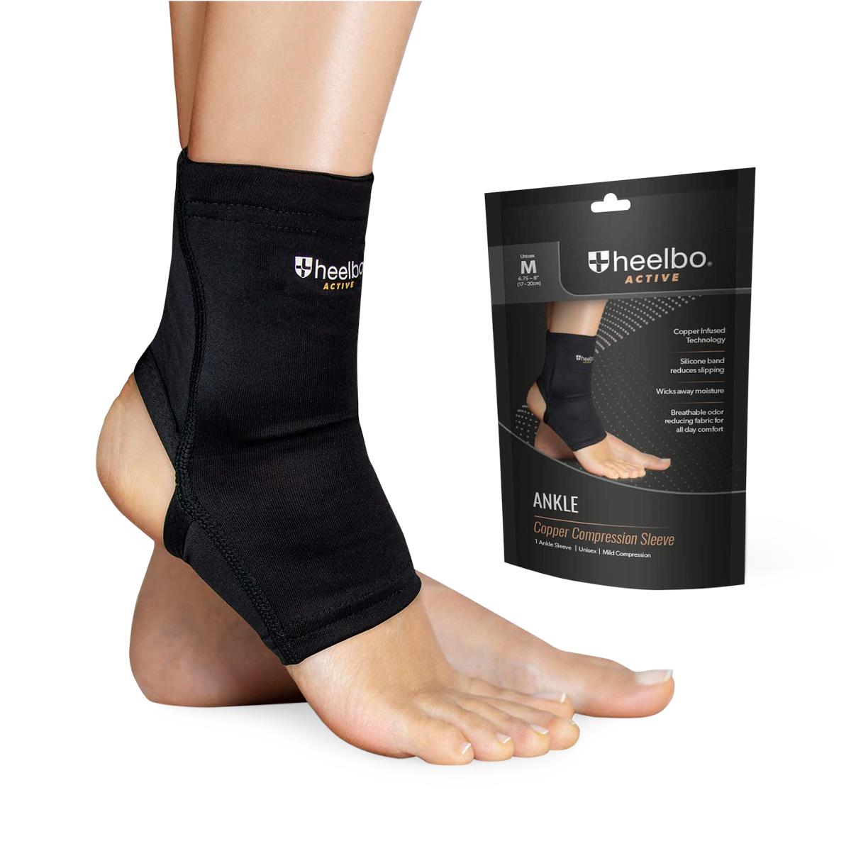 Medline Heelbo Cooper Ankle Compression Sleeves
