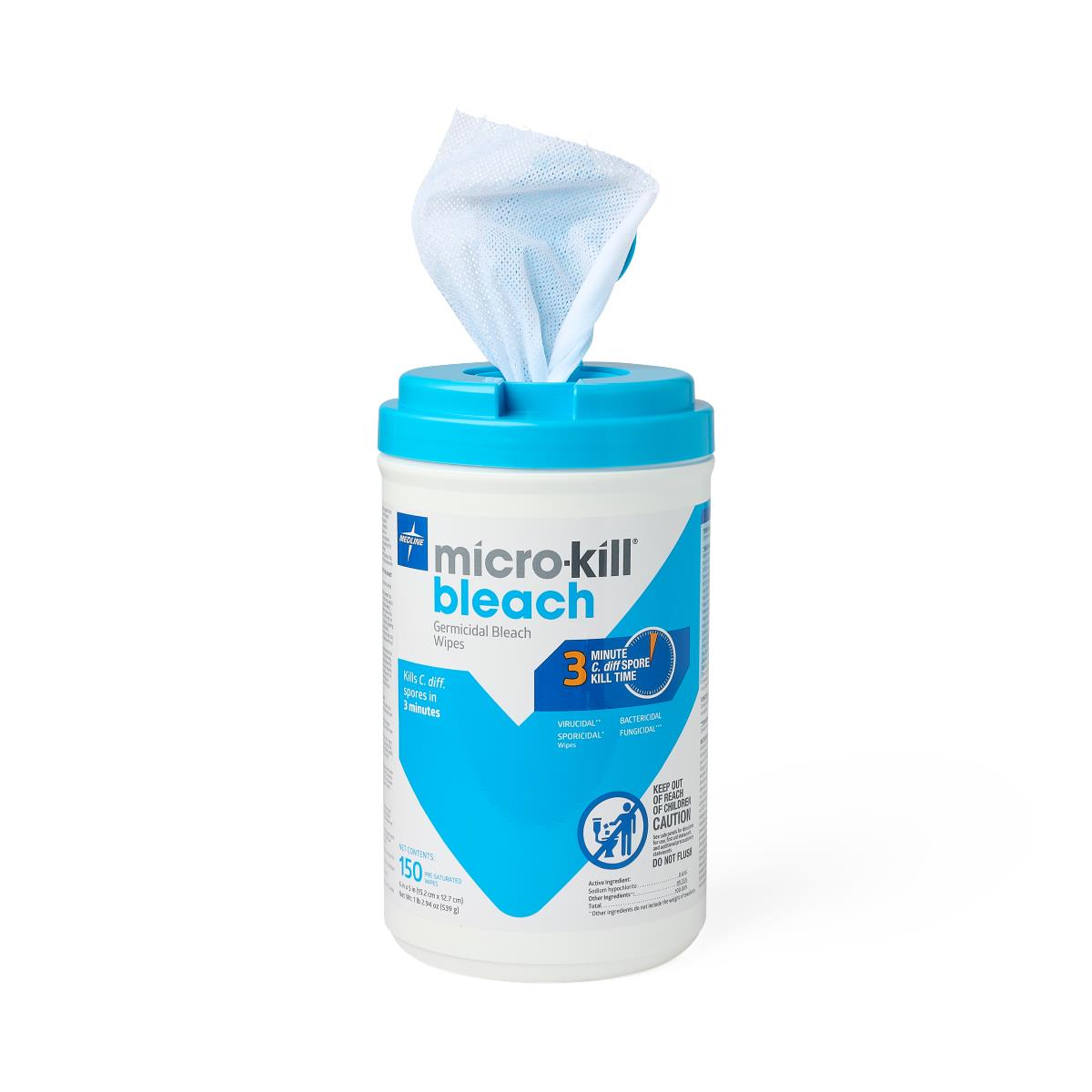Medline Micro-Kill Bleach Germicidal Bleach Wipes