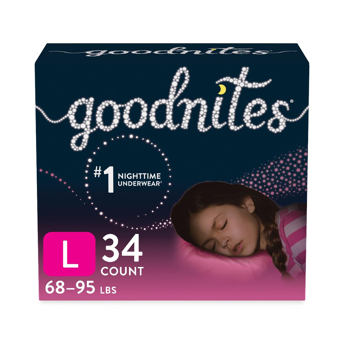 Medline Goodnites Girls' Overnight Bedwetting Underwear