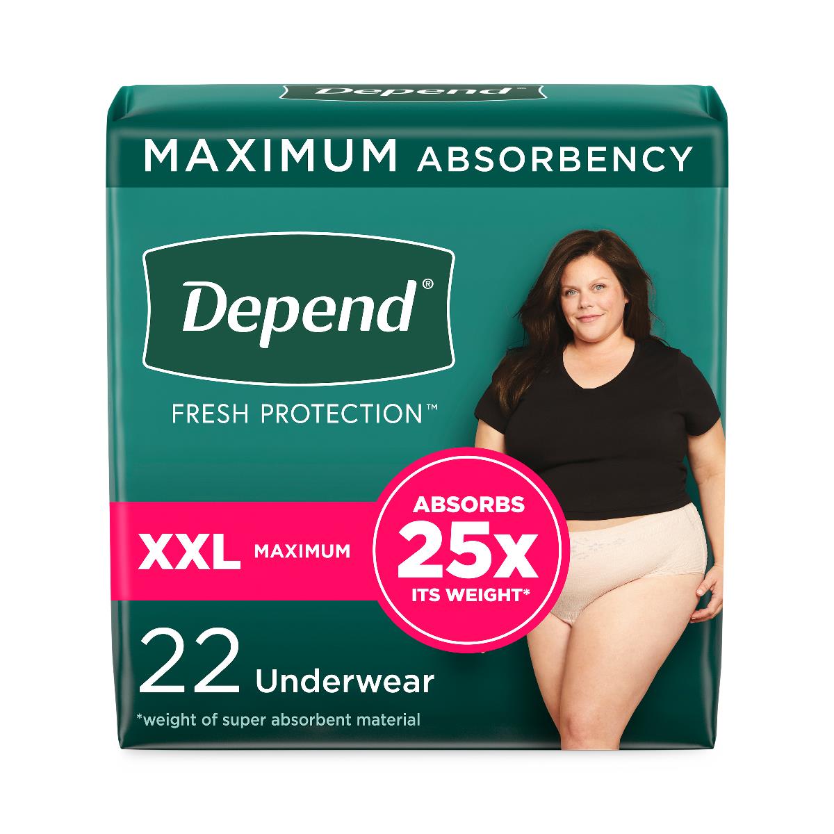 Medline Depend Fresh Protection Incontinence Underwear for Women