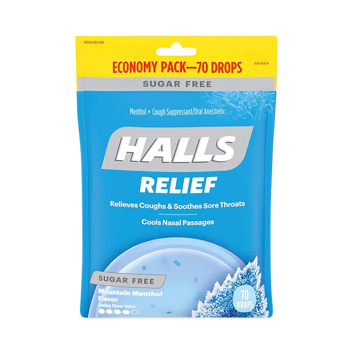 Medline Halls Relief Cough + Sore Throat Drops