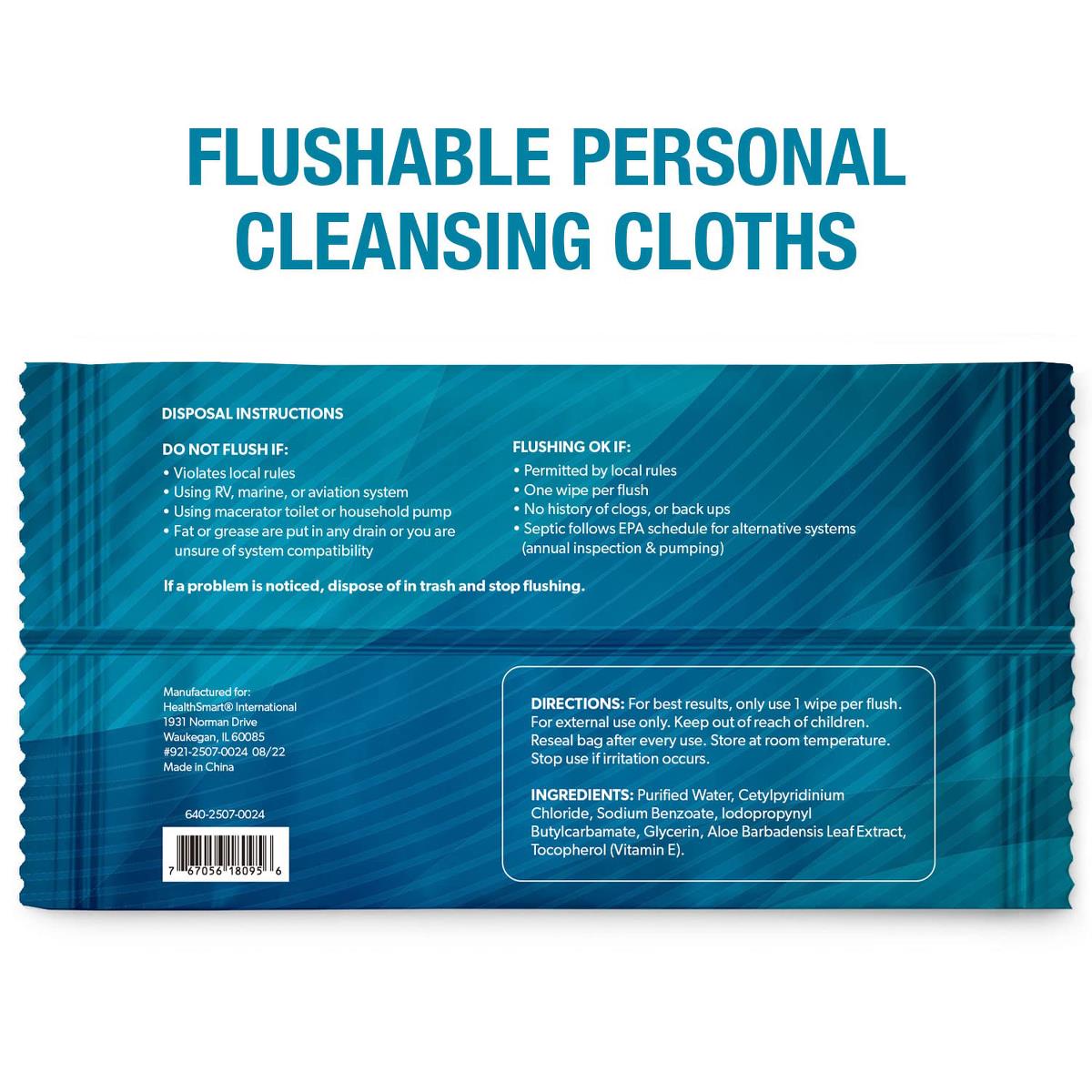 Medline HealthSmart Flushable Wipes