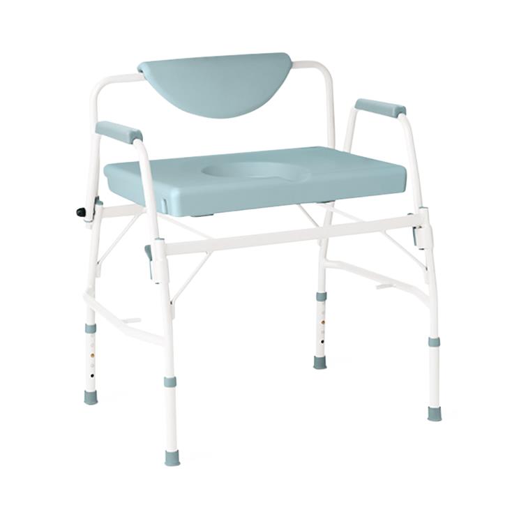 Medline Steel Bariatric Drop Arm Commode