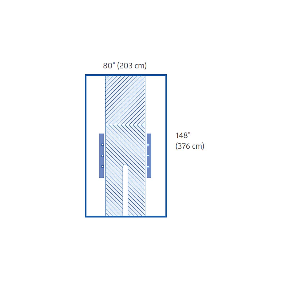 Medline Sterile Cardiovascular Split Surgical Drape