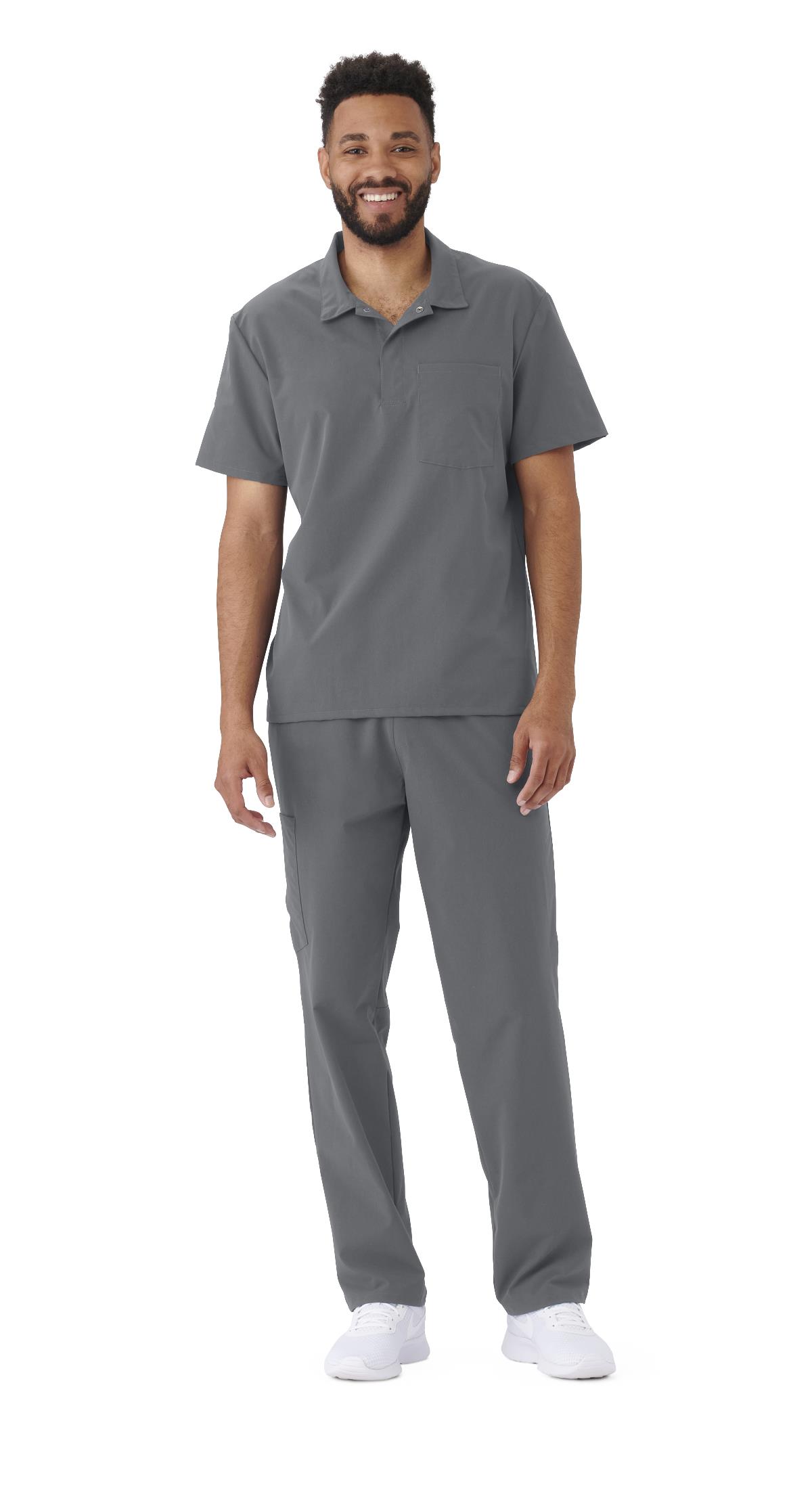 Medline EverWear Men's 1-Pocket Polo Shirts with Snap Placket (Style 311)