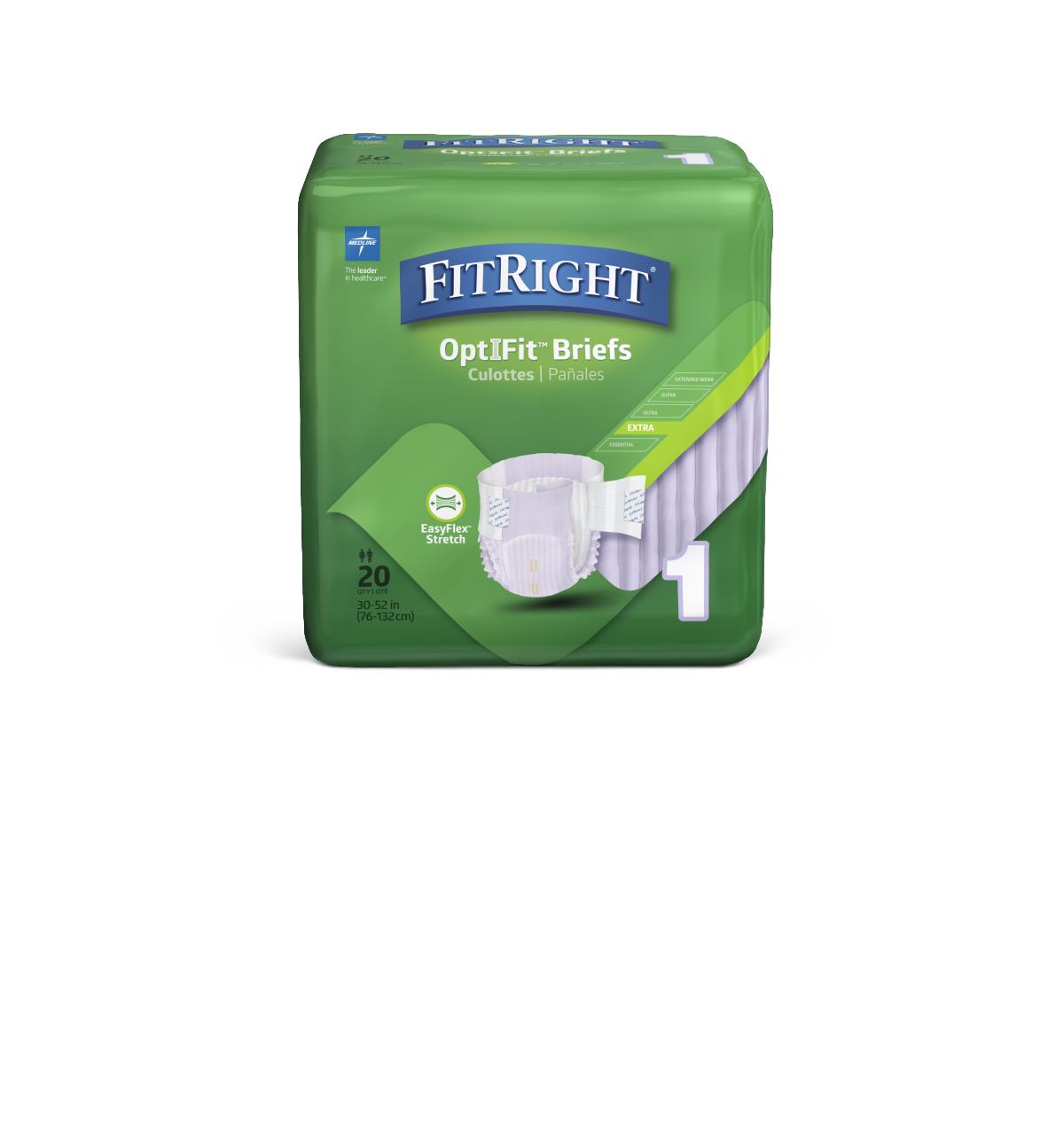 Medline FitRight Extra Stretch Briefs