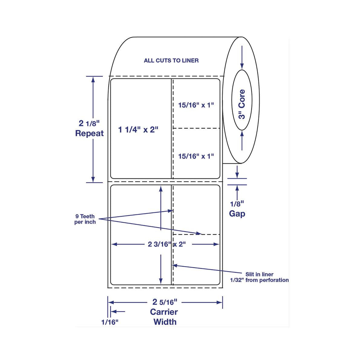 Medline Centurion Blank Multipart Direct Thermal Printer Labels