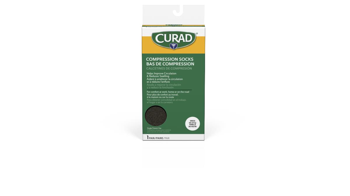 Medline CURAD Knee-High 15-20 mmHg Compression Socks