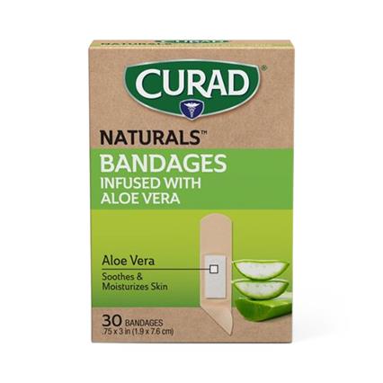 Medline Curad Natural Bandages with Aloe and Vitamin E