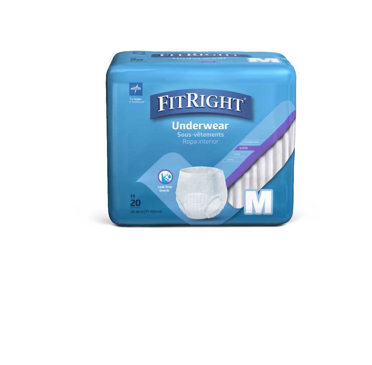 Medline FitRight Super Adult Incontinence Underwear