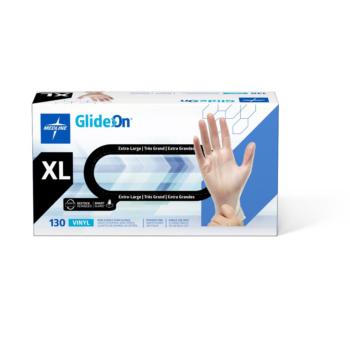 Medline Glide-On Powder-Free Vinyl Exam Gloves - CA Only