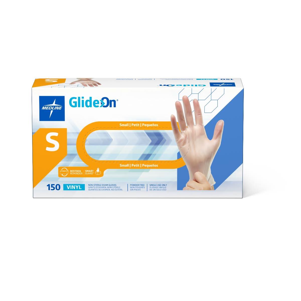 Medline Glide-On Powder-Free Vinyl Exam Gloves