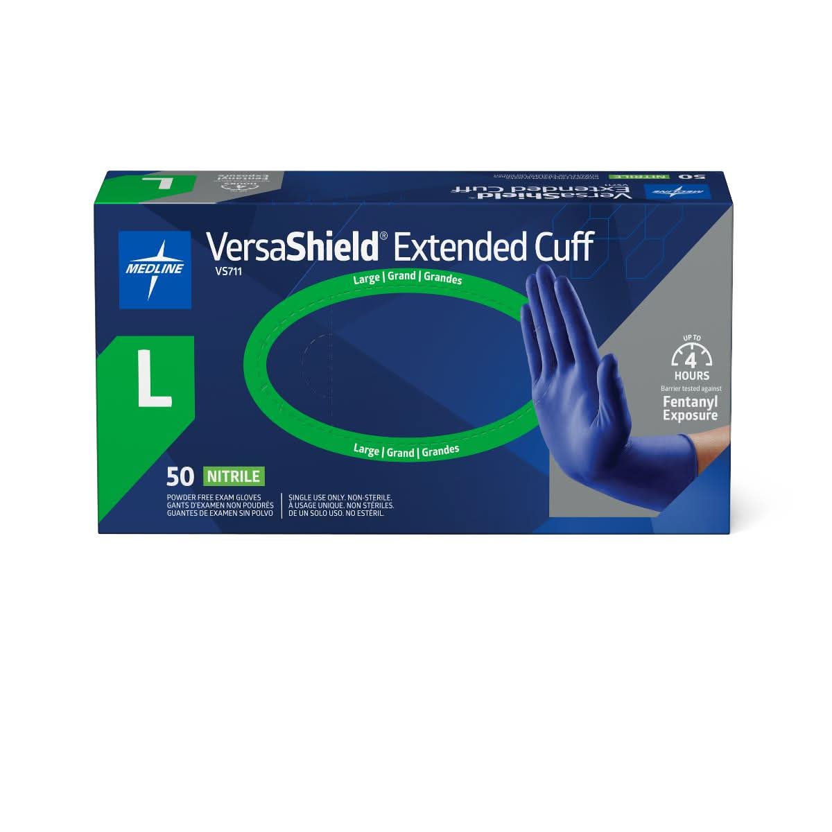 Medline VersaShield Extended Cuff Exam Gloves