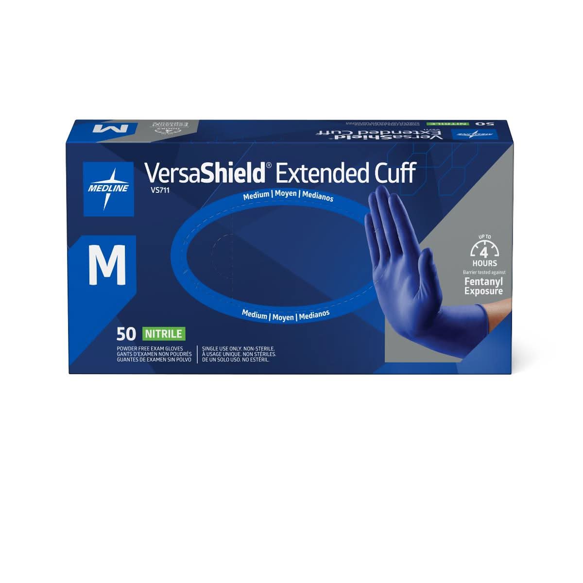 Medline VersaShield Extended Cuff Exam Gloves