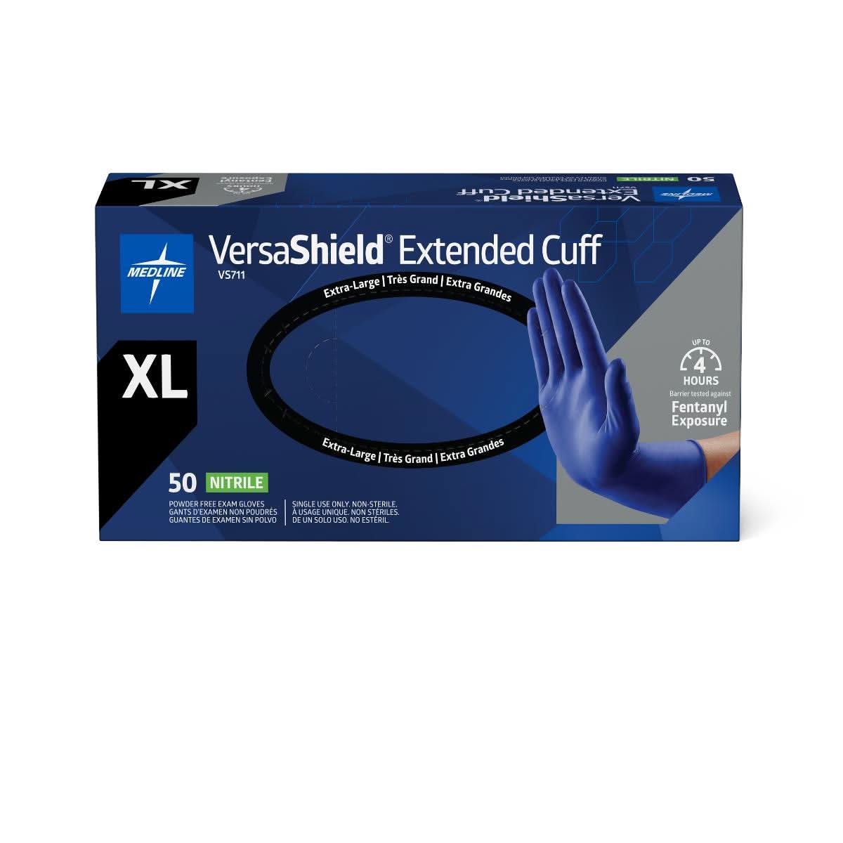 Medline VersaShield Extended Cuff Exam Gloves