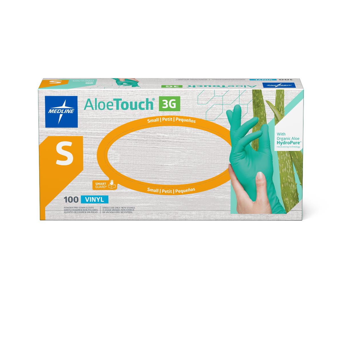 Medline AloeTouch 3G Synthetic Exam Gloves - CA Only