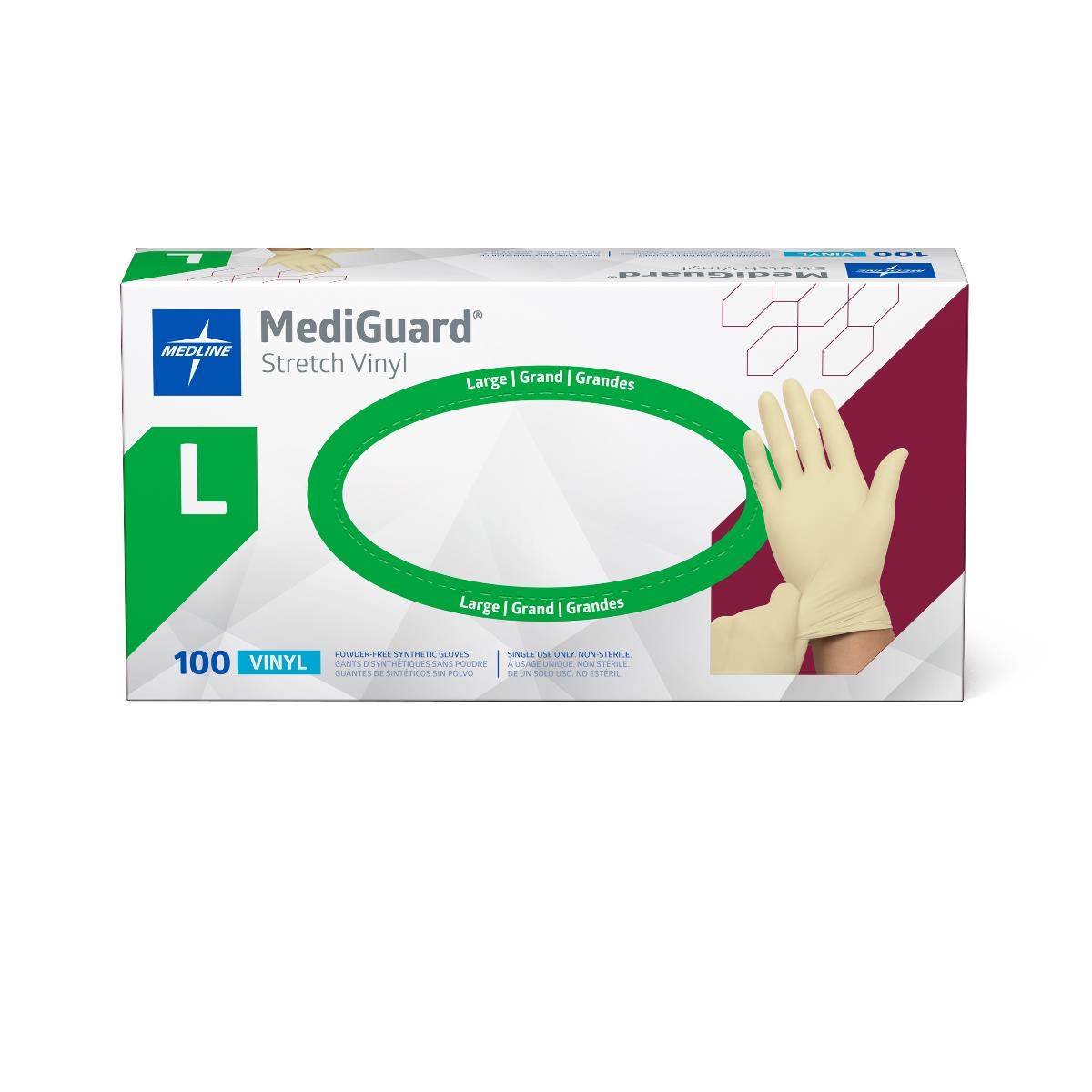 Medline MediGuard Stretch Vinyl Synthetic Exam Gloves