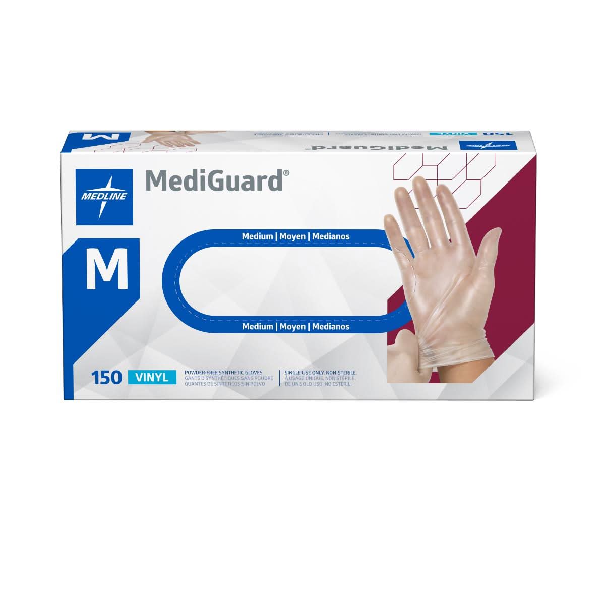 Medline MediGuard┐ Vinyl Synthetic Exam Gloves