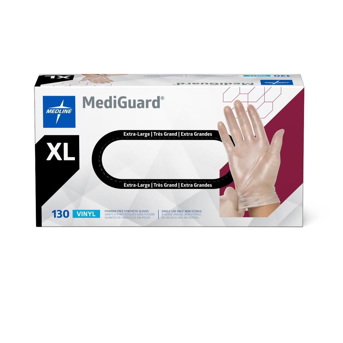 Medline MediGuard┐ Vinyl Synthetic Exam Gloves
