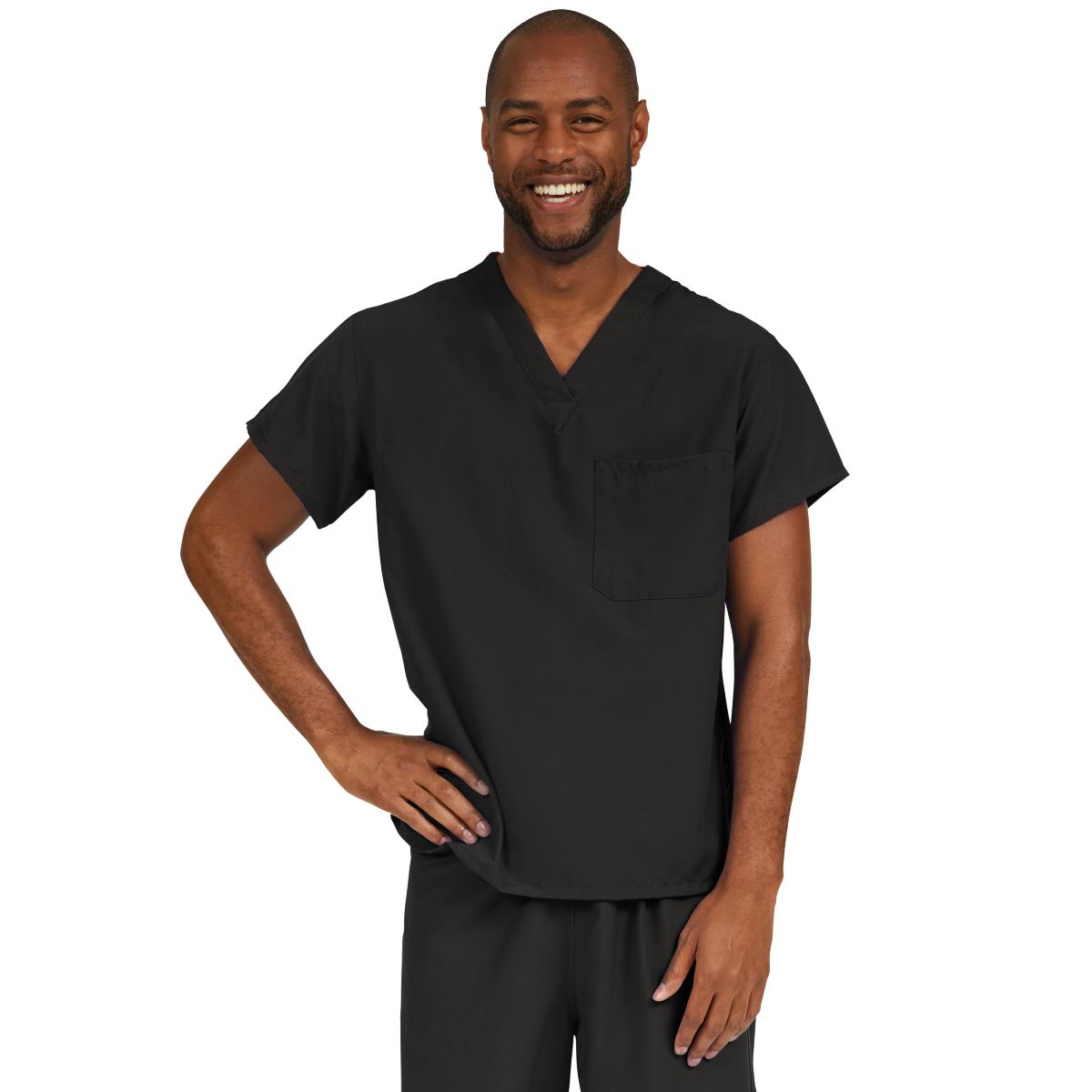 Medline PerforMAX Unisex Reversible 1-Pocket Scrub Tops with Chest Pocket (Style 810)