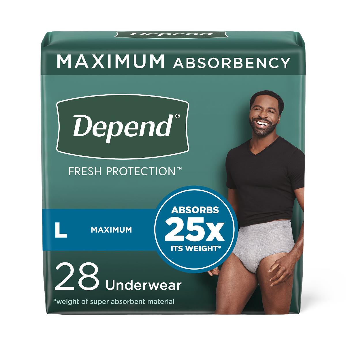 Medline Depend Fresh Protection Incontinence Underwear for Men