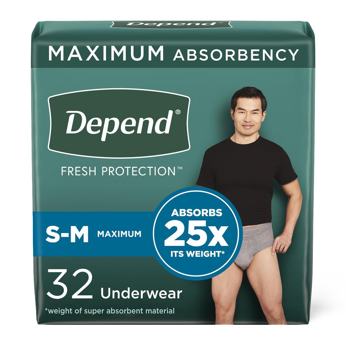 Medline Depend Fresh Protection Incontinence Underwear for Men