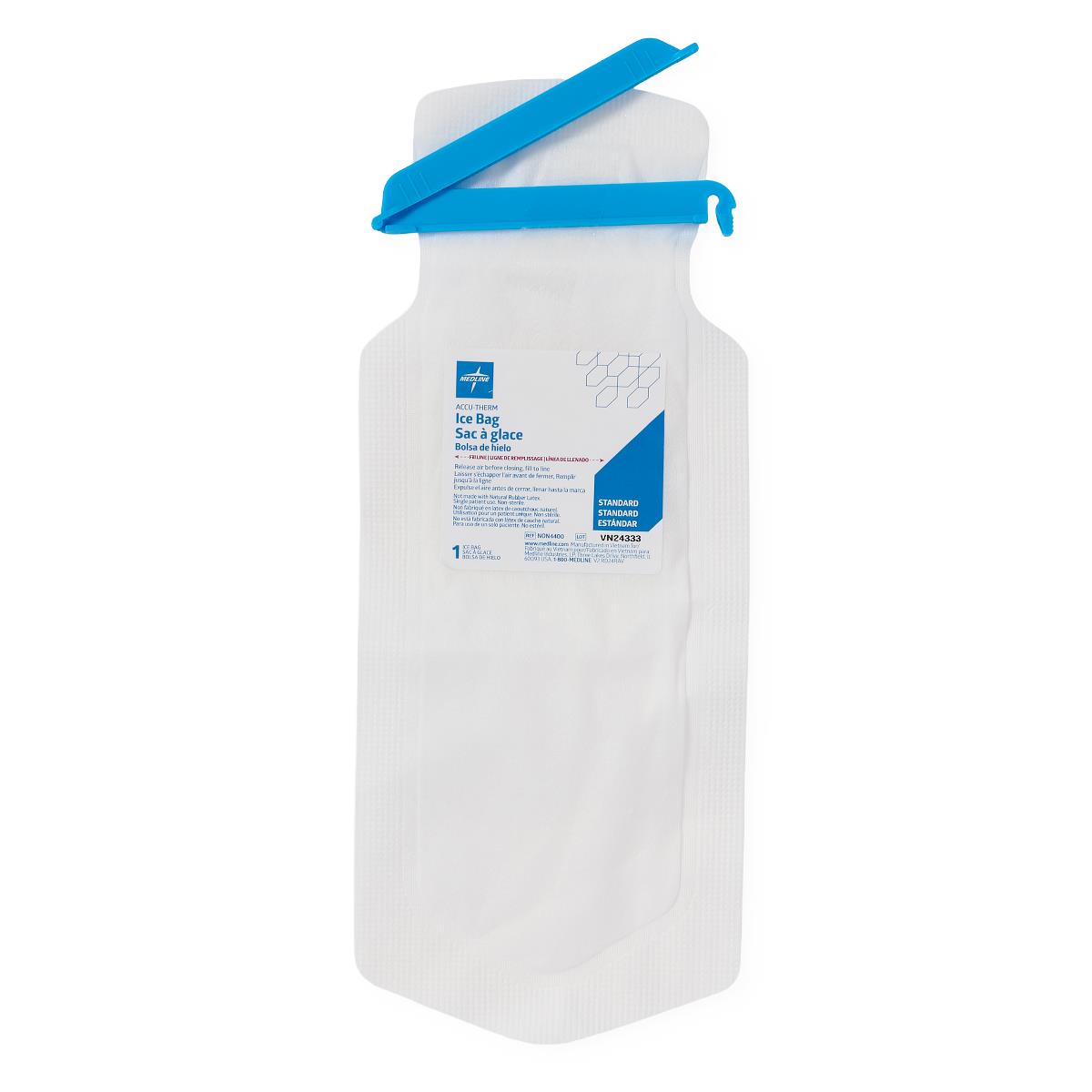 Medline Refillable Ice Bags with Clamp Closure