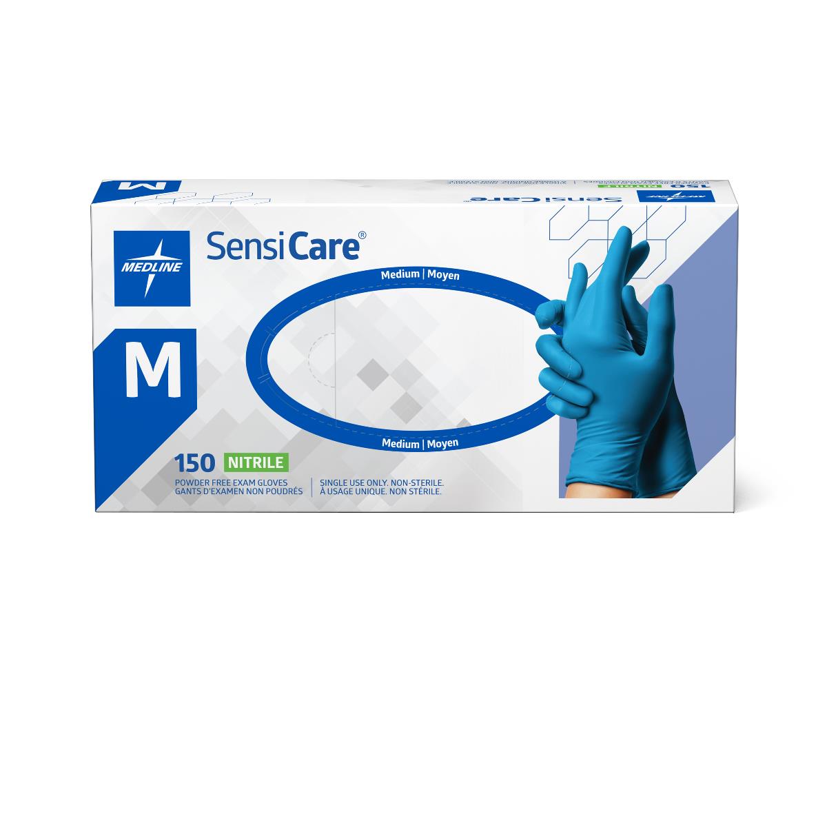 Medline SensiCare Powder-Free Nitrile Exam Gloves