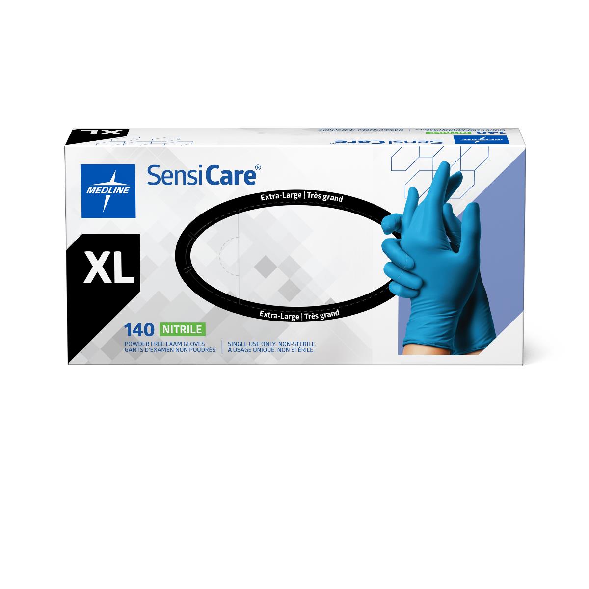 Medline SensiCare Powder-Free Nitrile Exam Gloves