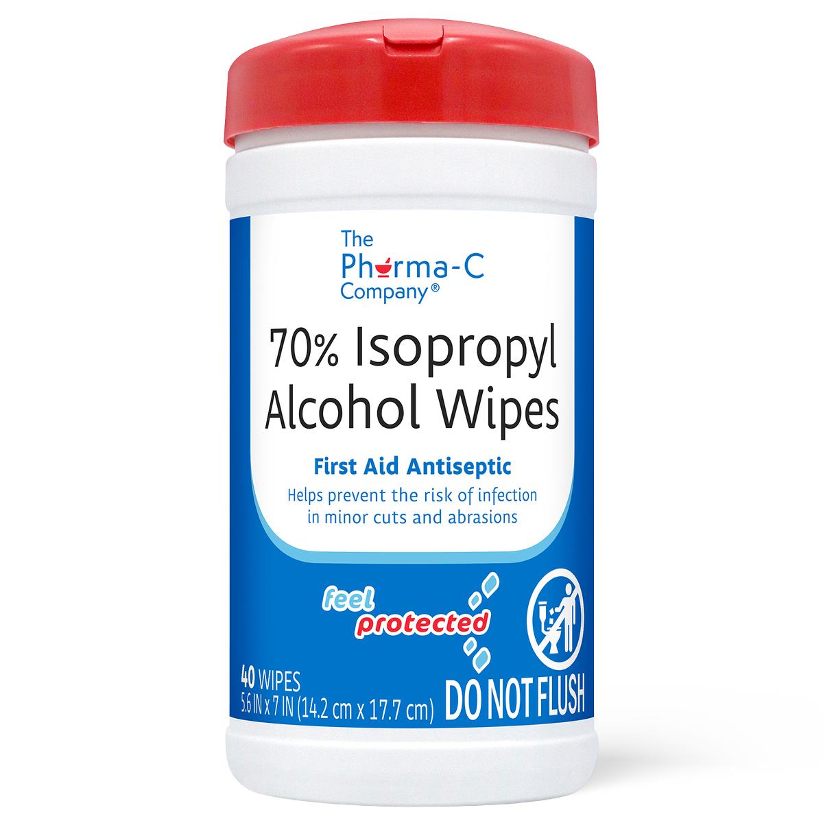 Medline The Pharma-C Company 70% Isopropyl Alcohol First Aid Antiseptic Wipes, Value Size