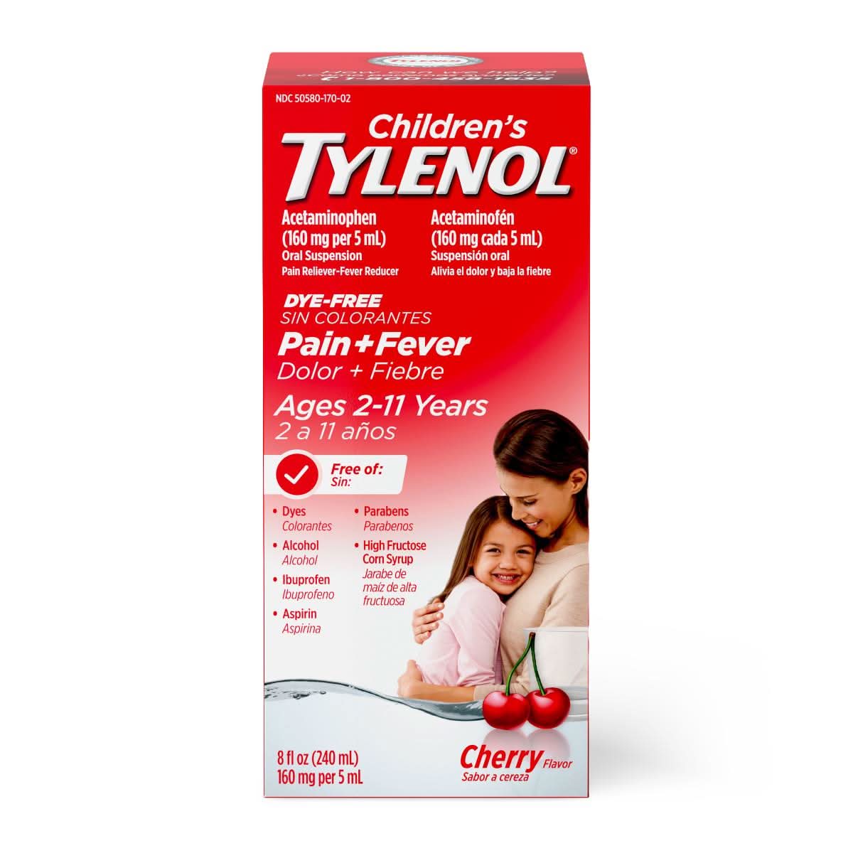 Medline Tylenol Children's Pain + Fever Relief Oral Suspension