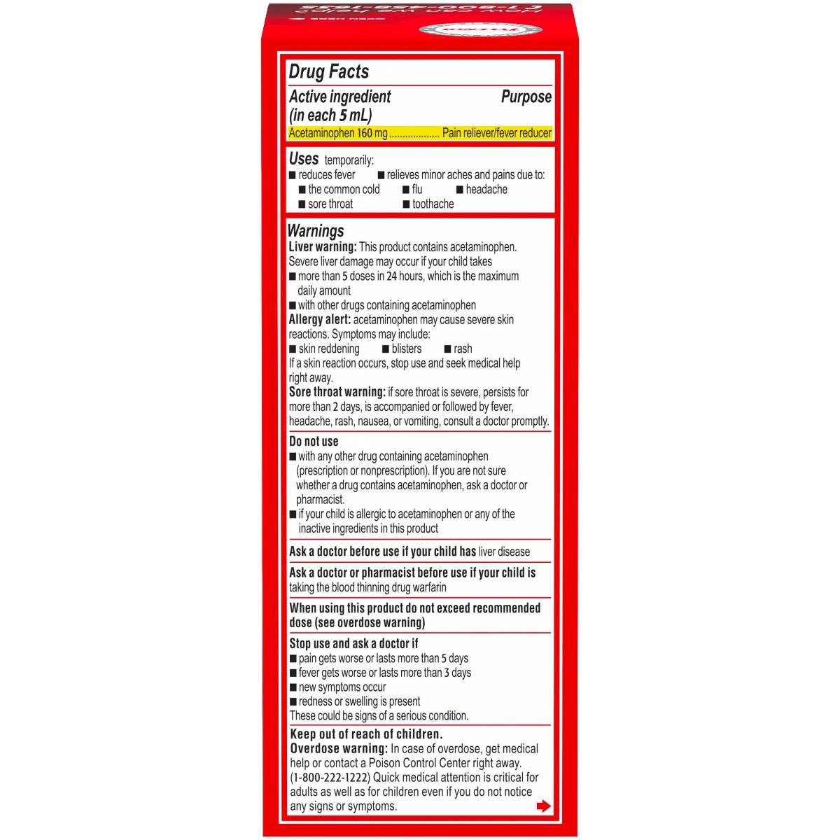 Medline Tylenol Children's Pain + Fever Oral Suspension