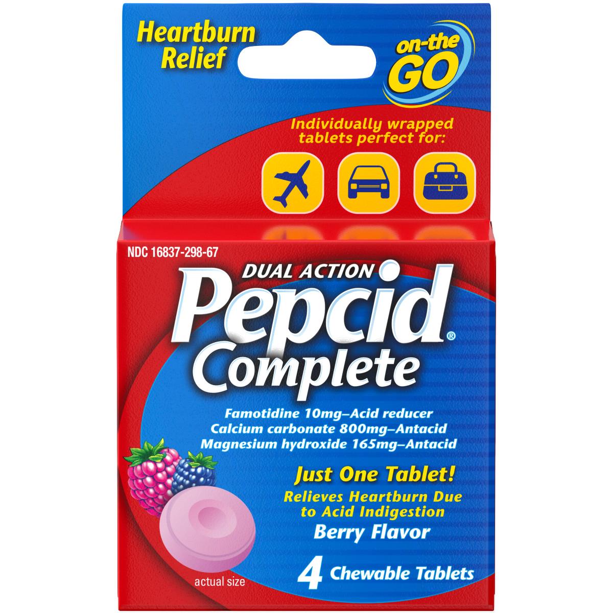 Medline Pepcid Complete Antacid + Acid Reducer Chewable Tablets