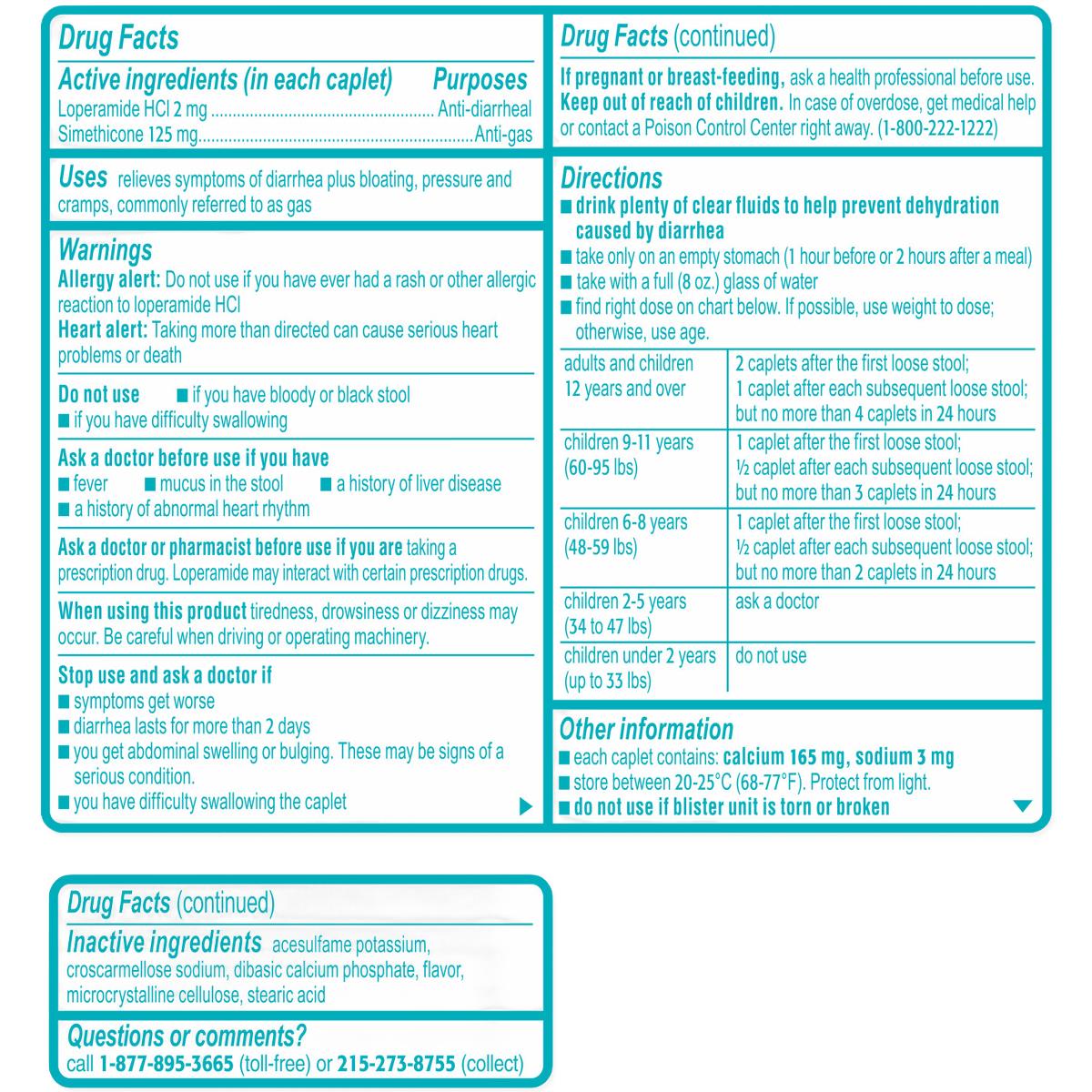 Medline Imodium Multisymptom Relief Caplets