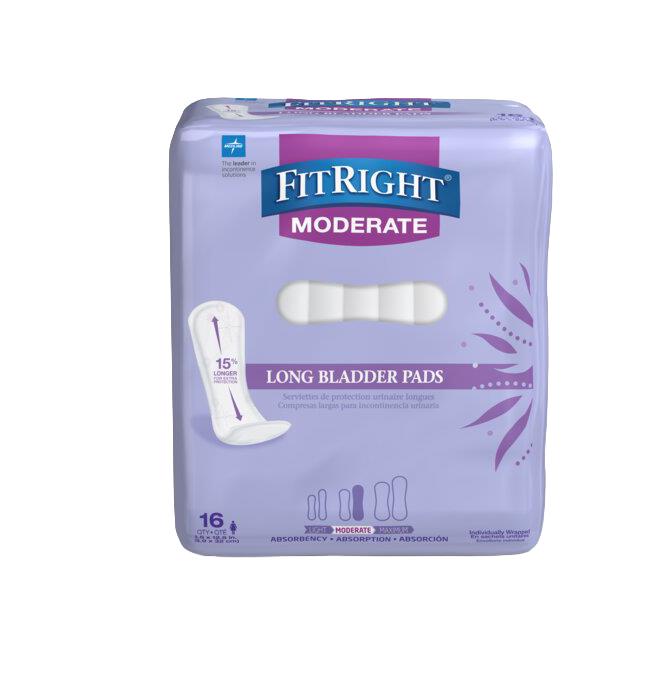 Medline FitRight ActivEdge Women's Bladder Control Pads