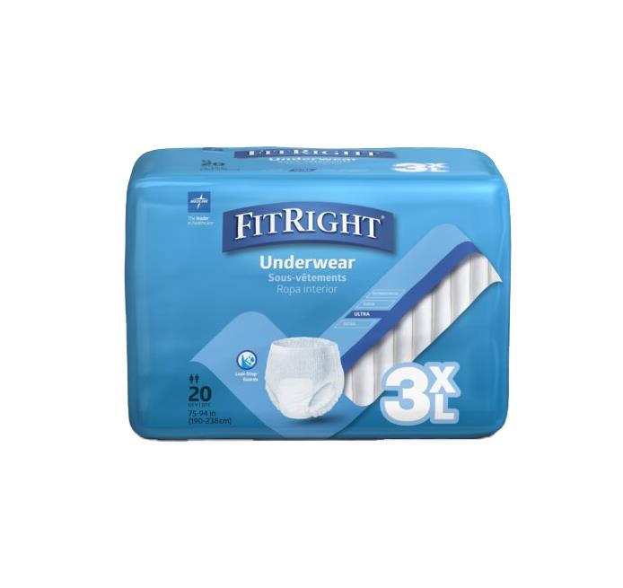 Medline FitRight Protective 3XL Underwear