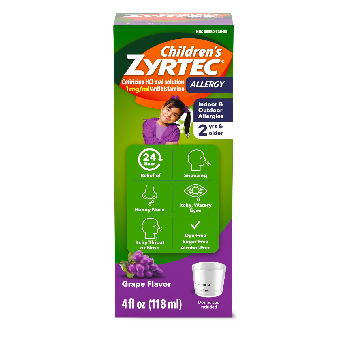 Medline Zyrtec Children's 24-Hour Allergy Syrup