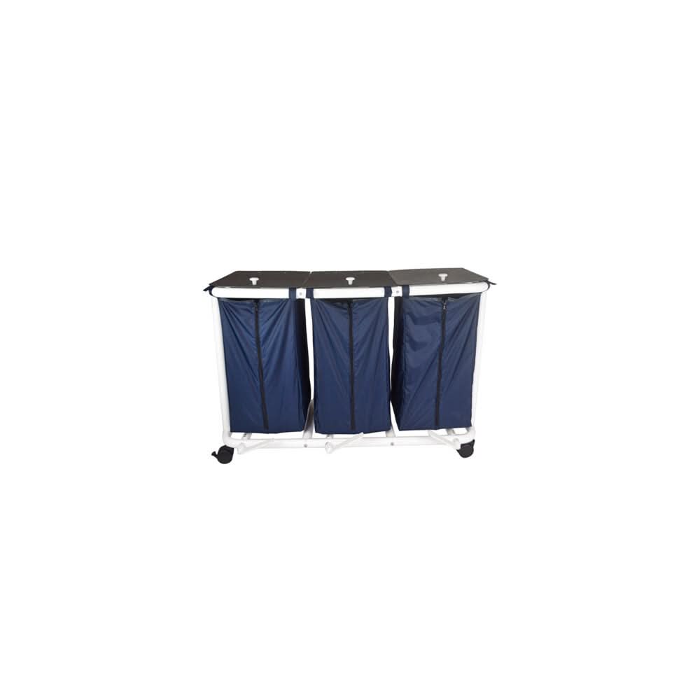 Mor-Medical Deluxe New Era small triple hamper with zipper opening bag and foot pedal