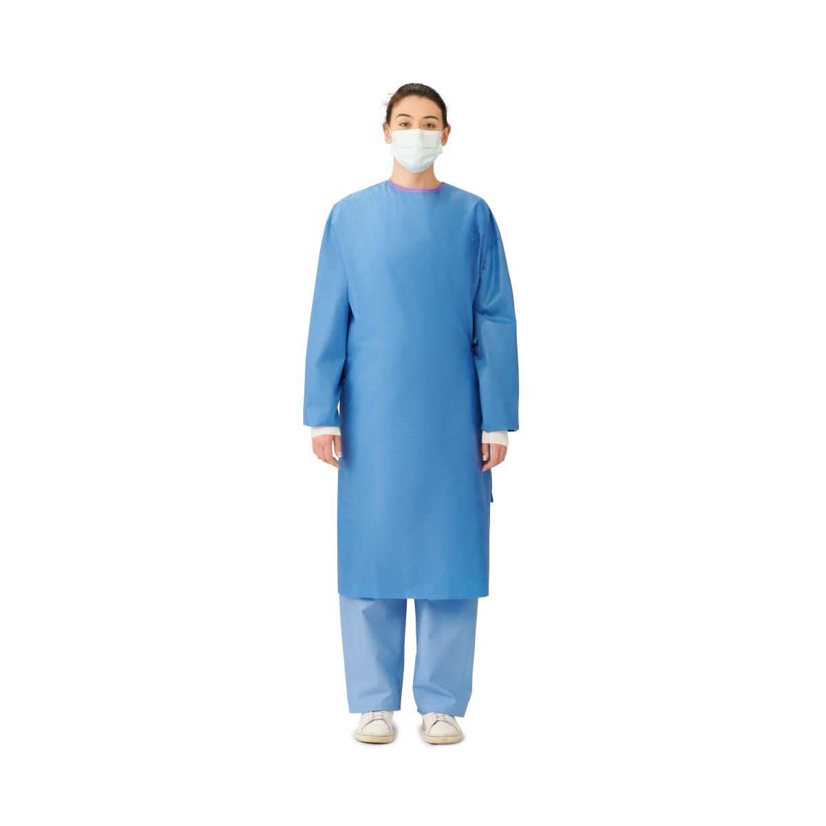 Medline Sterile Non-Reinforced Aurora Surgical Gowns with Set-In Sleeves