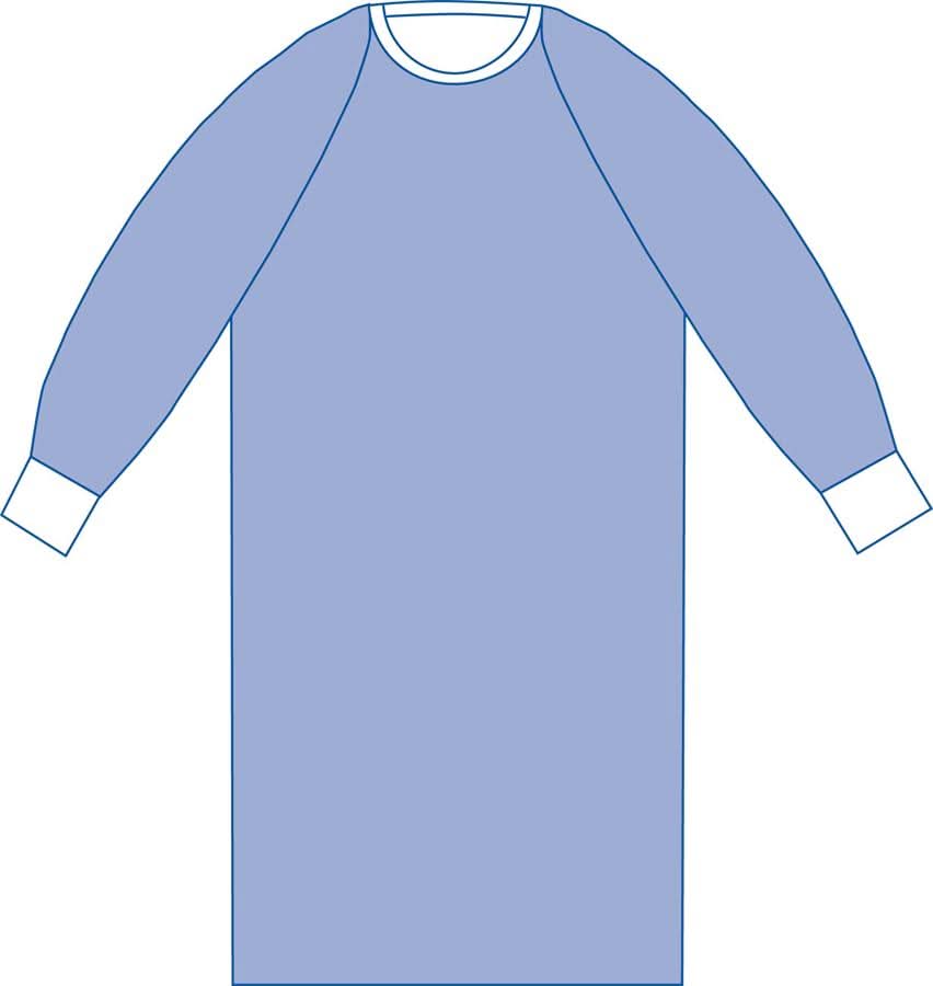 Medline Sterile Non-Reinforced Aurora Surgical Gowns with Raglan Sleeves