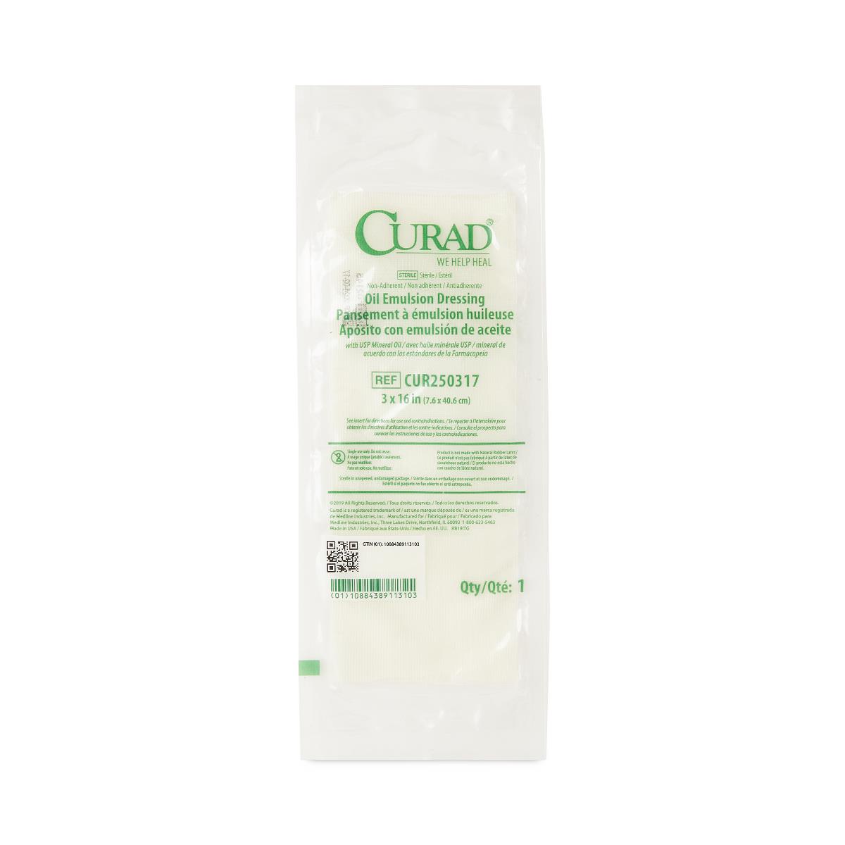 Medline CURAD Nonadherent Sterile Oil Emulsion Dressings